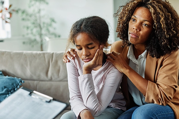 Mother and Child at Therapy Session