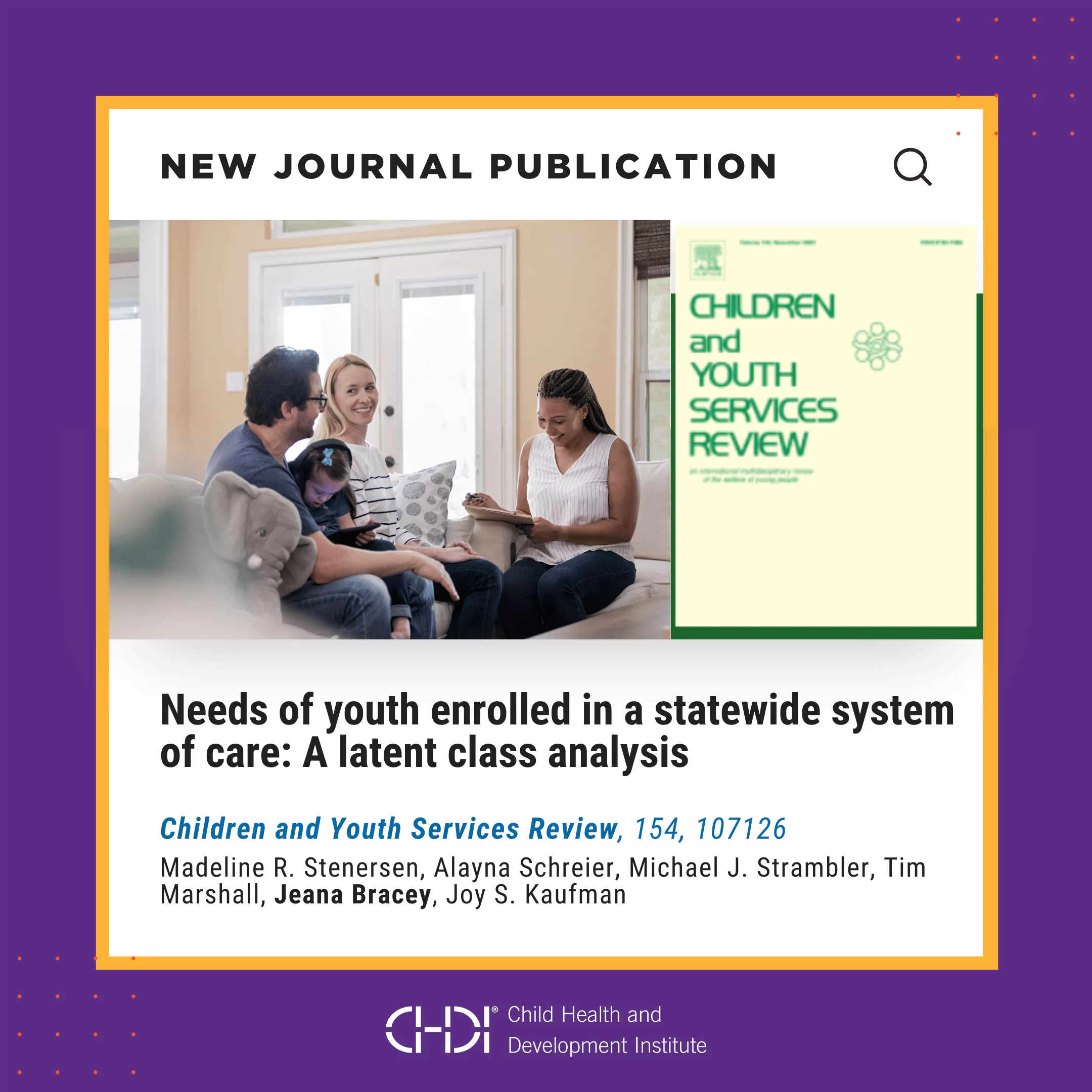 Click on image to read article in Children and Youth Services Review